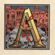 Detail from the cover of Anne Rice’s Vampire Chronicles: An Alphabettery by Becket